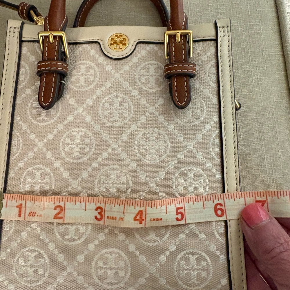 Tory Burch Cream and Brown Mini Bag - Picture 5 of 6